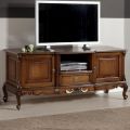 Mueble para TV de madera de Bassano con decoración Made in Italy - Moloch