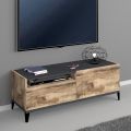 Mueble TV en melamina con compartimento y cajón Made in Italy - Florentino