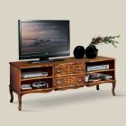 Mueble de TV de madera clásico con compartimentos y cajones Made in Italy - Prince viadurini