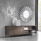 Mueble de TV moderno de dos puertas en madera de melamina hecho en Italia - Clemente viadurini