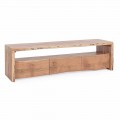 Mueble para TV moderno en madera de acacia con 3 cajones Homemotion - Lauro
