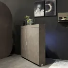 Mueble giratorio multifuncional con soporte para TV y mesa integrada Made in Italy - Illusione viadurini