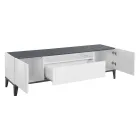 Televisor Móvil en Melamina 2 Habitaciones y 1 Cajón Made in Italy - Florentino viadurini