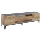 Televisor Móvil en Melamina 2 Habitaciones y 1 Cajón Made in Italy - Florentino viadurini