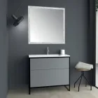 Muebles de baño de diseño de lujo en madera de 90 cm Made in Italy - Cizco viadurini