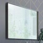 Mueble de baño suspendido en madera, metal y cerámica L96 cm, Precious - Renga viadurini