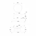 Mueble de baño suspendido con base de cobre para lavabo, 2 cajones, balda y espejo - Renga viadurini