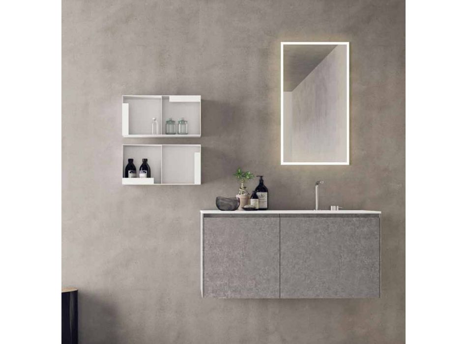 Mobiliario suspendido de diseño, composición de baño moderno - Callisi9 viadurini