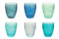 Gafas de color azul moderno 12 piezas de servicio de agua - Mazara