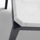 Mesa de diseño My Home Bebop de mármol blanco H74xL210cm made in Italy viadurini