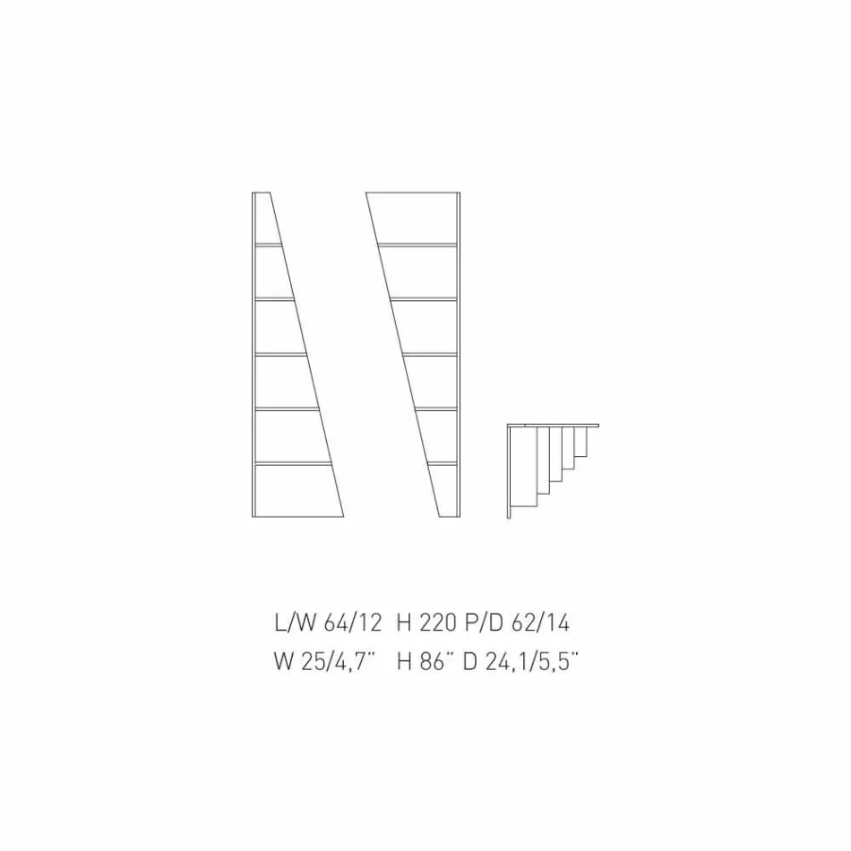 Esquina de diseño My Home Esquina MDF lacado H220cm made in Italy viadurini