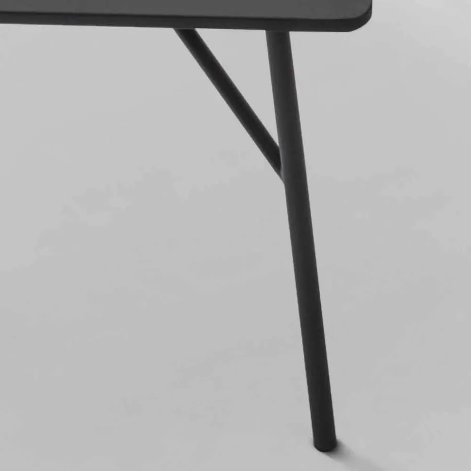 My Home Mek mesita de centro de MDF antracita gris diseño L79xH39cm hecho Italia viadurini