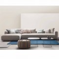 Sofá modular de diseño en tejido Softly hecho en Italia.