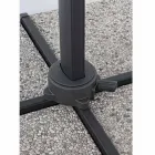 Paraguas de exterior 3x3 con tela gris claro y estructura de antracita - Dalton viadurini