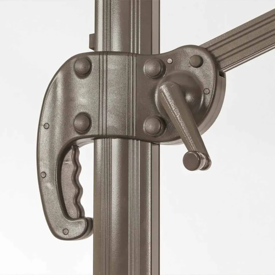 Paraguas de exterior 3x3 con tela de poliéster y poste de aluminio - Texas viadurini