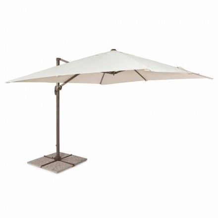 Paraguas de exterior 3x3 con tela de poliéster y poste de aluminio - Texas viadurini