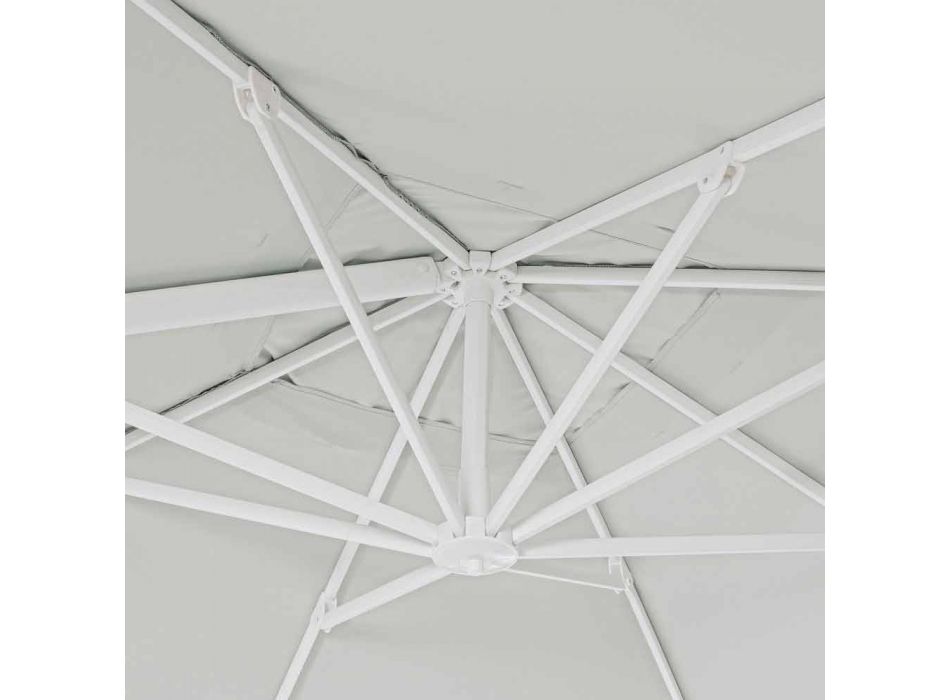 Paraguas de exterior 3x3 en aluminio blanco y poliéster - Fasma viadurini