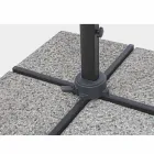 Paraguas de exterior 3x3 en poliéster gris y aluminio color antracita - Coby viadurini