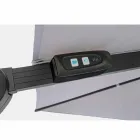 Paraguas de exterior 3x3 en poliéster gris y aluminio color antracita - Coby viadurini