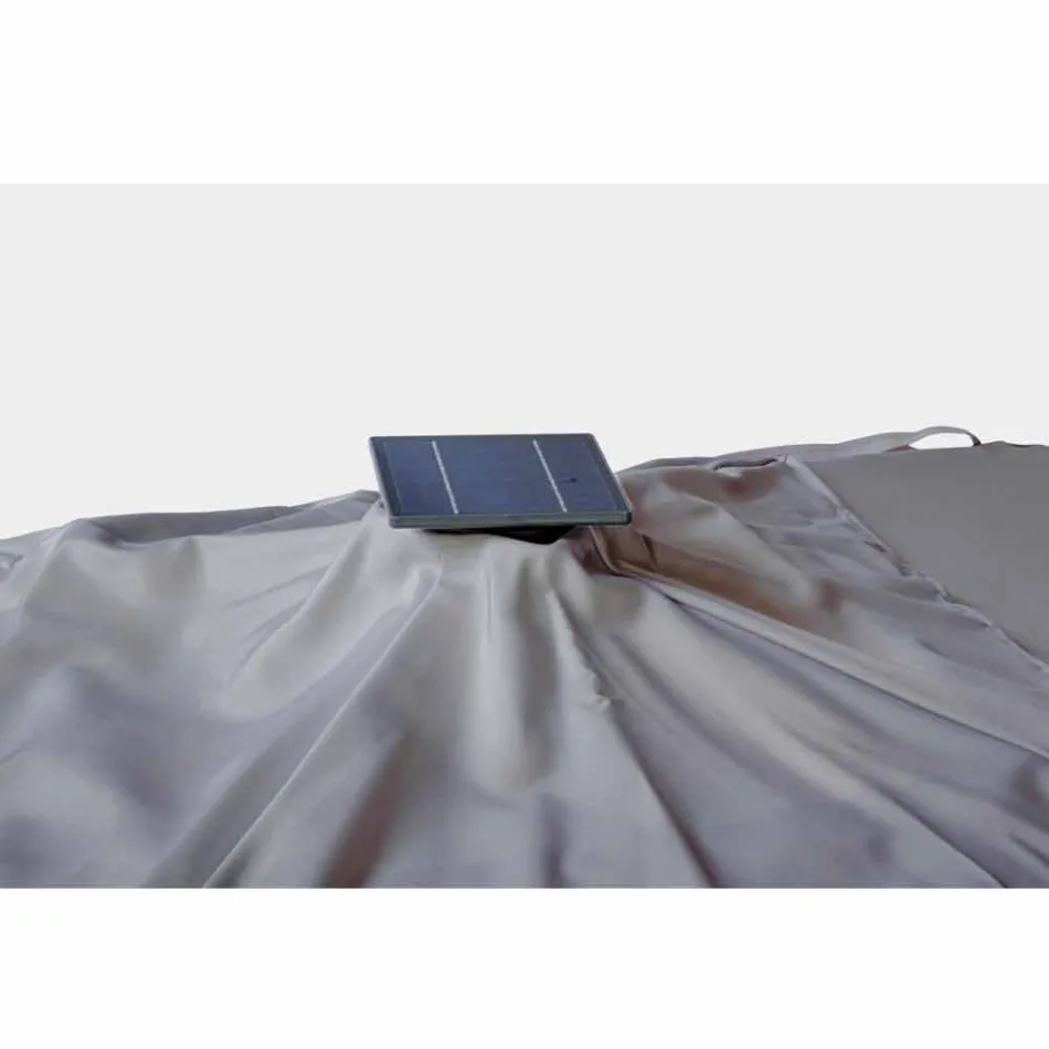 Paraguas de exterior 3x3 en poliéster gris y aluminio color antracita - Coby viadurini