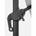 Paraguas de exterior 3x3 en poliéster gris y aluminio color antracita - Coby viadurini