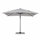 Paraguas de exterior 3x3 en poliéster gris y aluminio color antracita - Coby viadurini