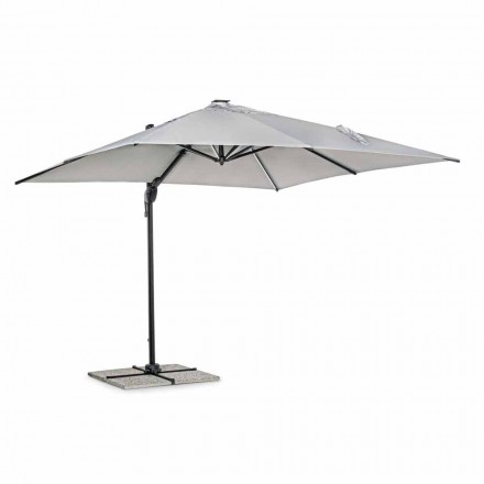 Paraguas de exterior 3x3 en poliéster gris y aluminio color antracita - Coby viadurini