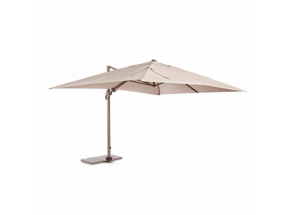 Paraguas de exterior 3x4 con poliéster color arena - Tela Flamingo viadurini