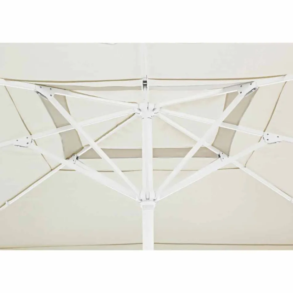 Sombrilla de jardín 4x4 con tela de poliéster y base de acero - Nastio viadurini