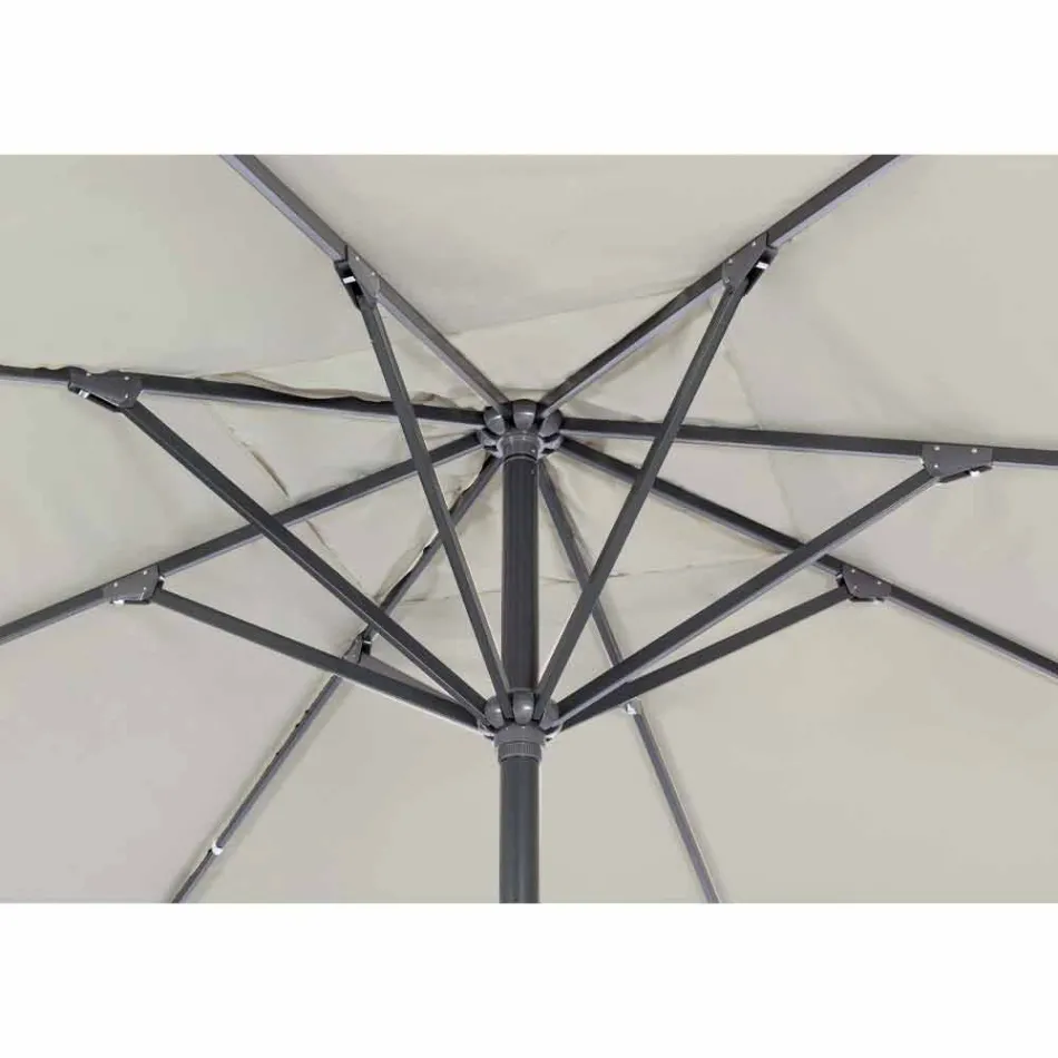 Sombrilla de jardín 4x4 con tela de poliéster y base de acero - Nastio viadurini