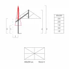 Sombrilla de jardín en aluminio blanco o antracita 300x200 cm - Lapillo viadurini