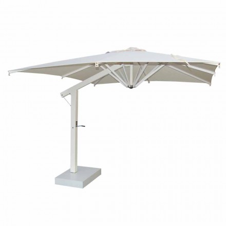 Paraguas de Aluminio con Brazo Blanco o Antracita 350x350 cm - Lapillo viadurini