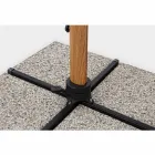 Paraguas de exterior 3x3 en aluminio con tejido de poliéster beige - Leano viadurini