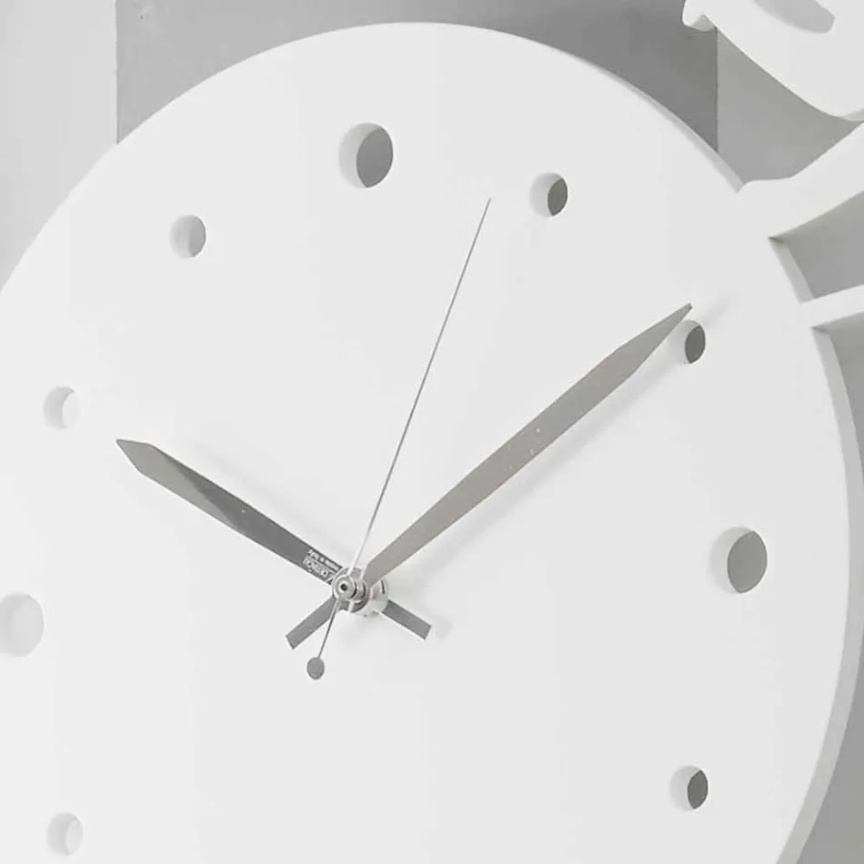 Reloj de pared grande, redondo, moderno y decorado, color - Gato viadurini