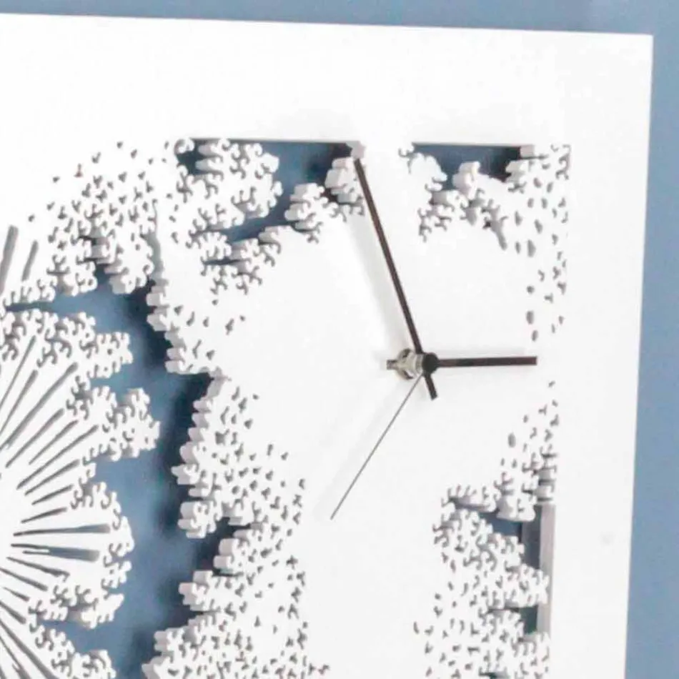 Reloj de pared de diseño en madera blanca o paloma rectangular - Artificio viadurini