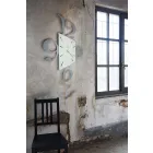 Reloj de pared de diseño en hierro negro o aluminio Made in Italy - Prospi viadurini