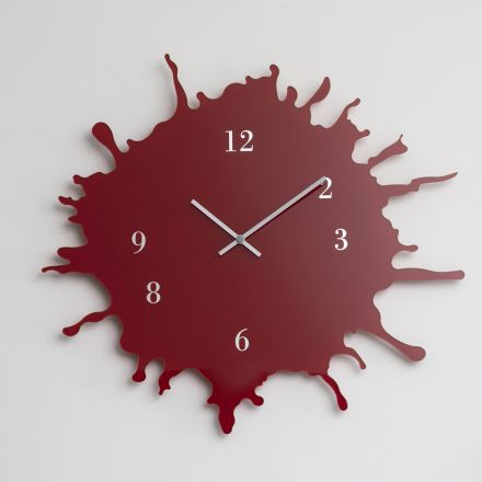 Reloj de pared con diseño de manchas de cristal acrílico coloreado - Migno viadurini