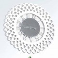 Reloj de pared de madera blanca de diseño floral grande y moderno - Gerbera