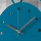 Reloj de pared de madera redondo moderno de colores grandes - Infondoalmar viadurini