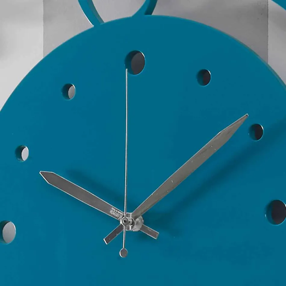 Reloj de pared de madera redondo moderno de colores grandes - Infondoalmar viadurini