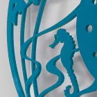 Reloj de pared de madera redondo moderno de colores grandes - Infondoalmar viadurini