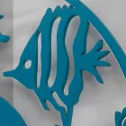 Reloj de pared de madera redondo moderno de colores grandes - Infondoalmar viadurini