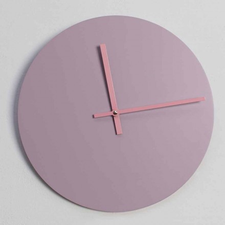 Reloj de pared redondo rosa moderno hecho en Italia - Imalia viadurini