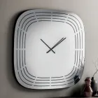 Reloj de pared Cesira con cristal espejado y grabados láser, fabricado en Italia. viadurini