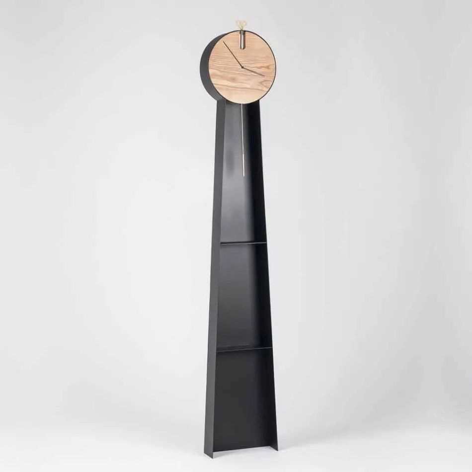 Reloj de péndulo de diseño con estructura de acero Made in Italy - Pendolino viadurini