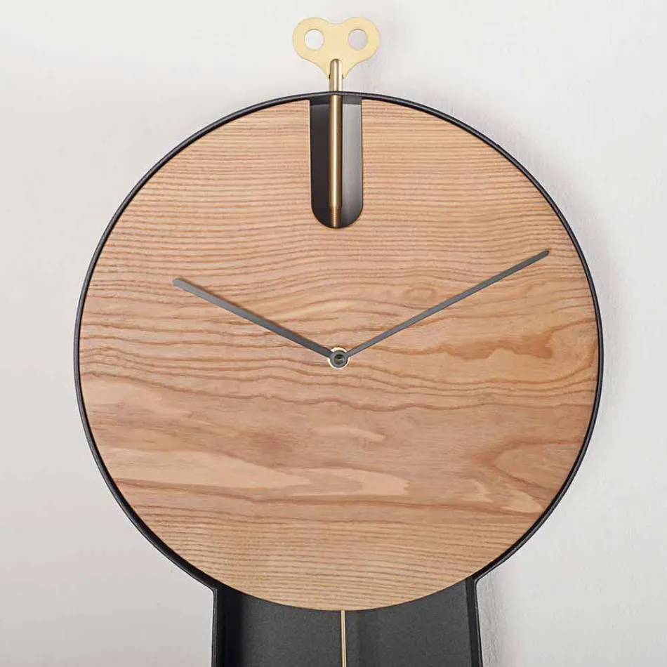 Reloj de péndulo de diseño con estructura de acero Made in Italy - Pendolino viadurini