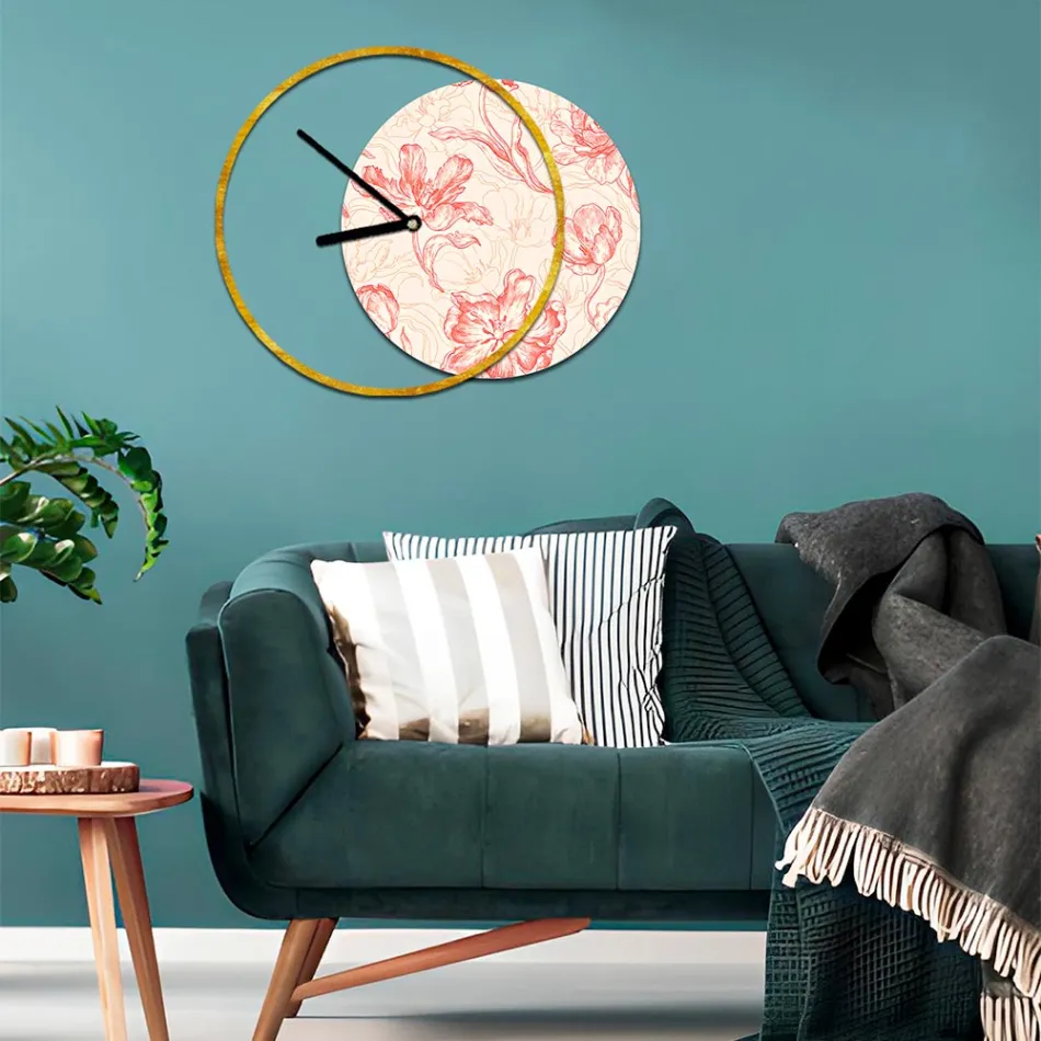 Reloj con panel de madera y estampado Made in Italy - Malawi viadurini