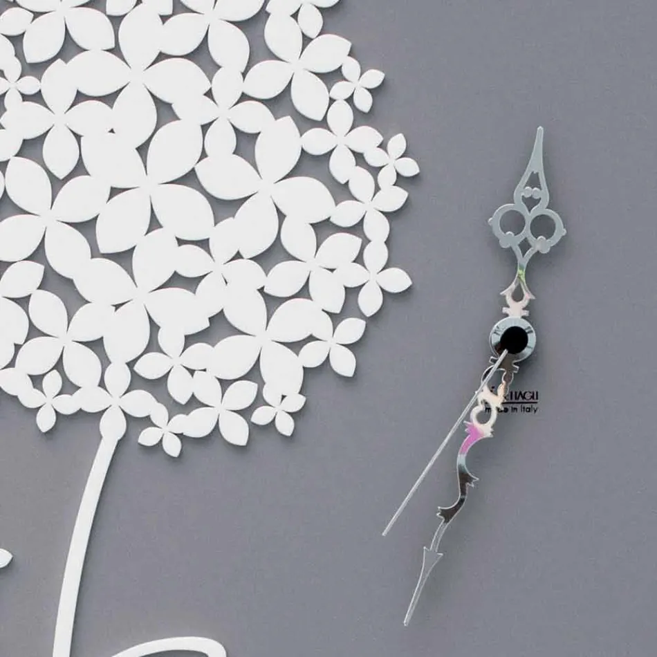 Reloj de pared de madera gris decorado redondo de diseño moderno - Ducha de techo viadurini