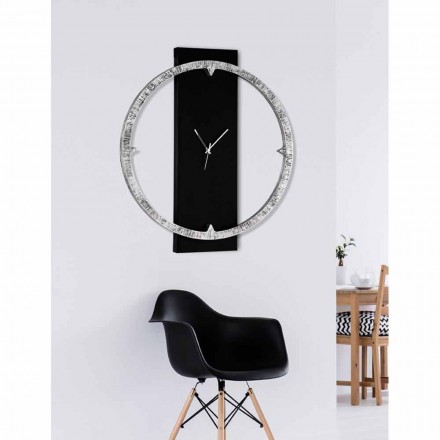Reloj de pared decorado a mano en material hecho en Italia Agostino viadurini