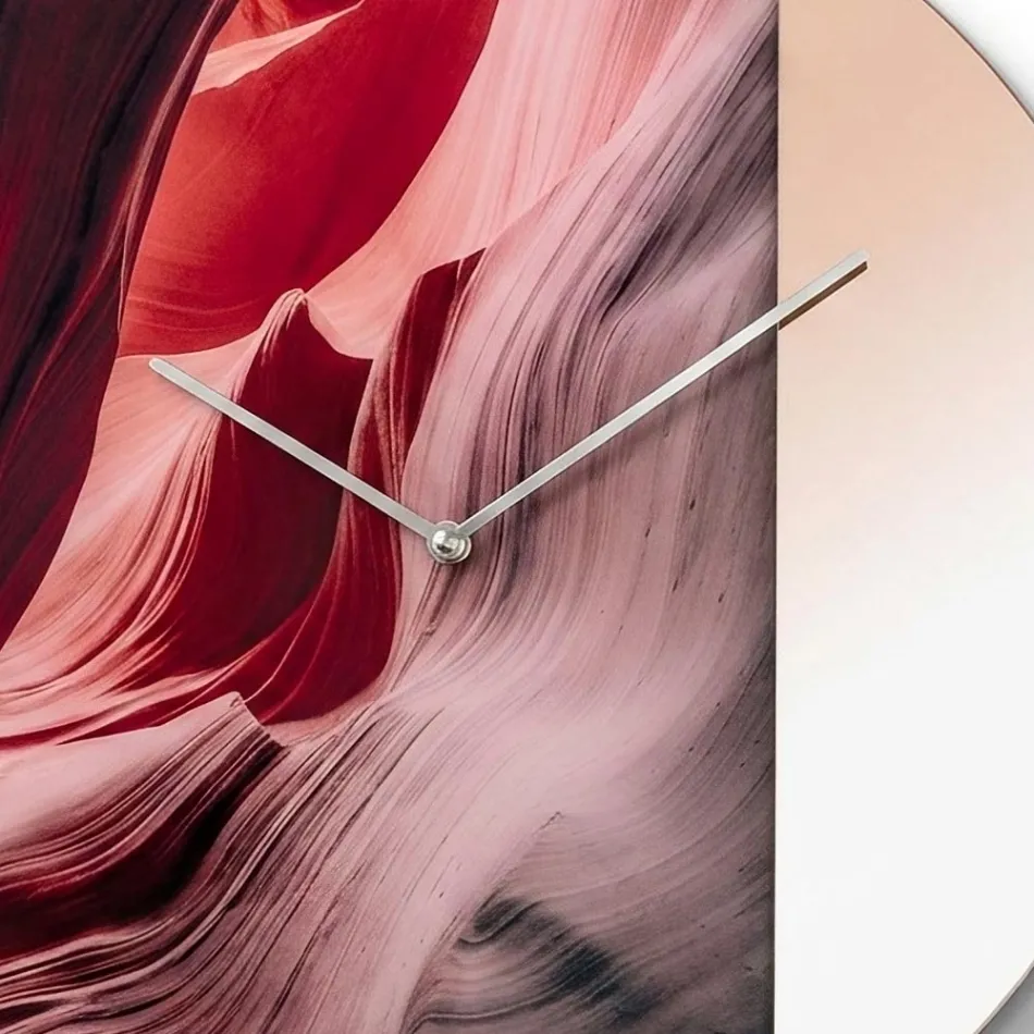 Reloj de pared Elodea Green de metacrilato fundido, fabricado en Italia. viadurini